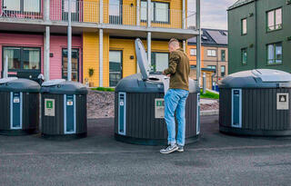 Delvis nedgravd løsning Finncont Ikon